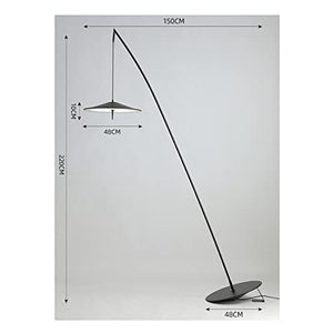 WAOCEO Modern Rustic Black Floor Lamp - Tumbler Design - Living Room Display