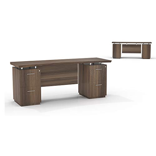 Mayline STEC72FTBS Sterling Desk, 72", Textured Brown Sugar Laminate