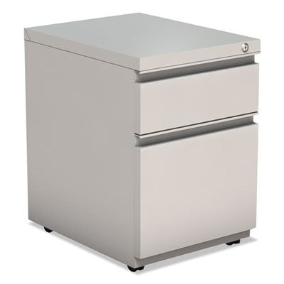 Alera ALEPBBFLG 2-Drawer Metal Pedestal Box File w/Full Length Pull, 14 7/8w x 19 1/8d, Light Gray