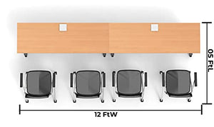 Team Tables Folding Training Seminar Classroom Tables with Power+USB Outlet - 4 Person Seating (Model 5545)