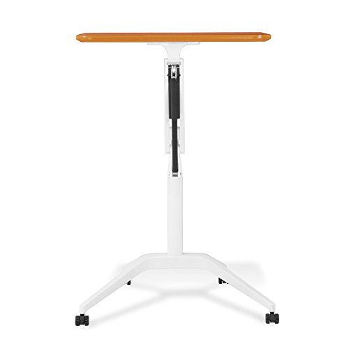 Unique Furniture 201-ORA Workpad Height Adjustable Laptop Cart Mobile Desk, with Orange Top