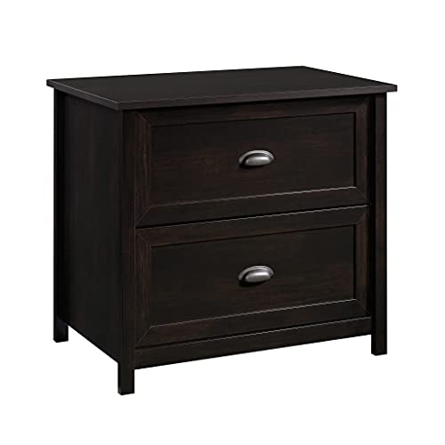 Sauder County Line Lateral File Cabinet, Estate Black Finish, L: 33.39" x W: 21.97" x H: 30.04