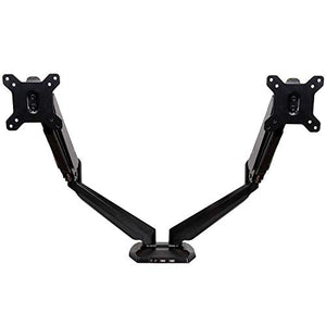 StarTech.com Desk Mount Dual Monitor Arm - Adjustable - Supports Monitors 12” to 30” - Full Motion VESA Mount Double Monitor Arm - Desk Clamp - Black (ARMSLIMDUO)