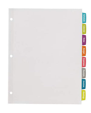 Avery Big Tab Printable White Label Dividers with Easy Peel, 8 Tabs, 20 Sets, 6 Packs (14435)