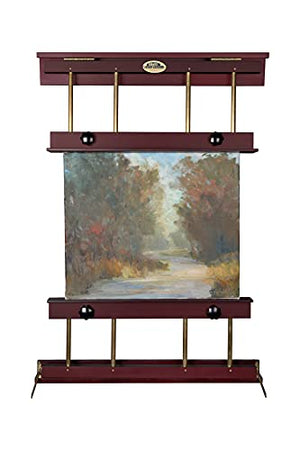 Rue Wall Display & Painting Easel Medium - 32in Wide-Canvases up to 40in High - Mahogany