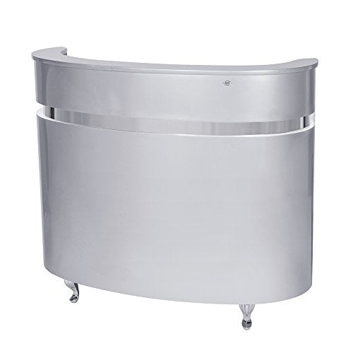 Dir Reception Desk with LED Lights STAR FERRY - Silver
