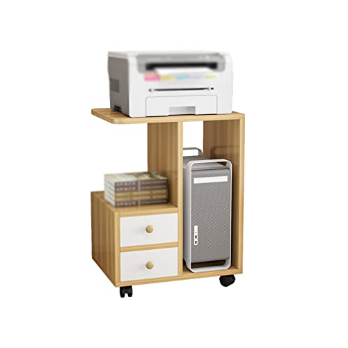 TOMYEUS CPU Stand Floor-to-Ceiling Heavy Mobile Printer Stand with Wheels