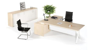 UGOS Executive L-Shaped Office Set with Return & Cabinet