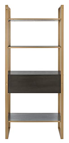 Safavieh ETG6204A Home Collection Skylar 4 Tier 1 Drawer Etagere, Gold/Grey