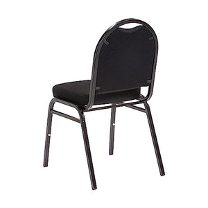 Norwood Commercial Furniture 250 Series Upholstered Stacking Chairs, Set of 3, Black