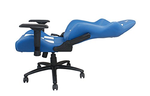 Finish Line White on Blue Checkered Flag Pattern Gaming and Lifestyle Chair by RapidX
