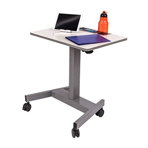 Stand Up Desk Store Pneumatic Adjustable Height Rolling Student Classroom Standing Desk -Gray