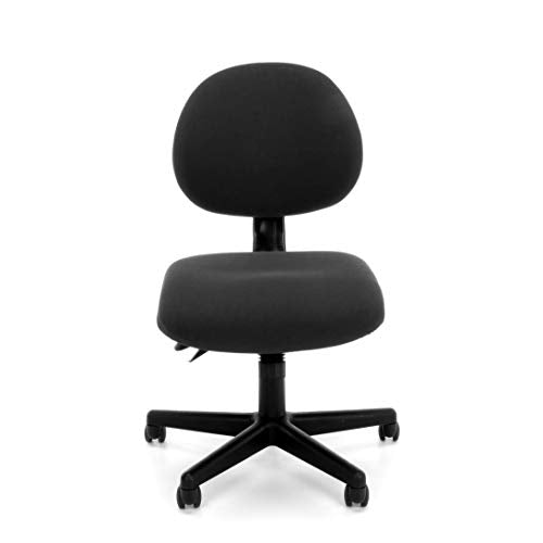 OFM 24-Hour Upholstered Multi-Adjustable Armless Task Chair, Black