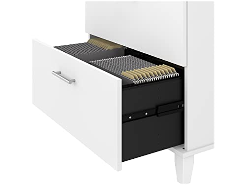 Bush Furniture Somerset 2-Drawer Lateral File Cabinet, White, 30-Inch