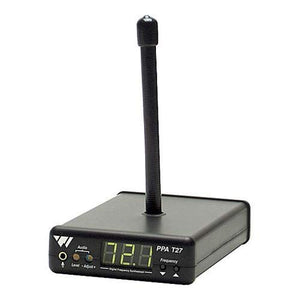 Williams Sound PPA T27 Personal PA Base-station Transmitter, Black, Simple set-up and operation, High-contrast LED display and push-button frequency selection, Up to 1000' operating range