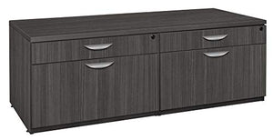 Regency Legacy 60" Low Credenza with Lateral File Cabinets - Ash Grey
