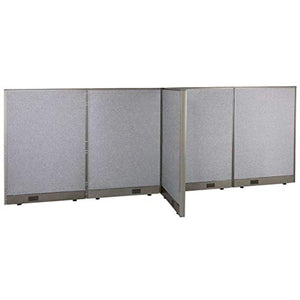GOF Freestanding T-Shaped Office Partition, Large Fabric Room Divider - 30" D x 120" W x 48" H