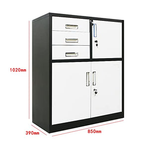 RHSH Metal Office File Cabinet with Locks - Three Drawers, Small Size - 0.9mm