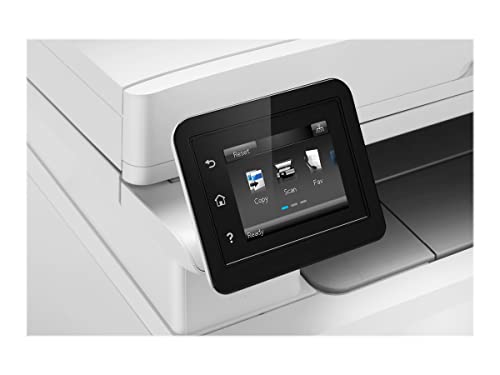 HP Color Laserjet Pro M283cdwB Wireless All-in-One Laser Printer, Print Scan Copy Fax, Auto 2-Sided Printing, Remote Mobile Print, 22ppm, 260-Sheet, 256MB, White - Bundle with JAWFOAL Printer Cable