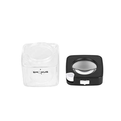 Smokus Focus Comet 20 Pack (Black) - Child Resistant Certified - Magnifying Lens LED Lights Airtight Seal