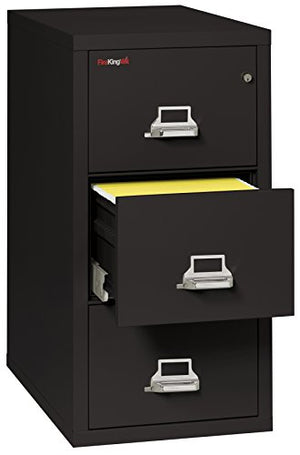 FireKing Fireproof Vertical File Cabinet (3 Legal Sized Drawers, Waterproof, 40.25" H x 20.81" W x 31.56" D, Black)