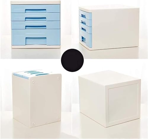 HOBIBA Office Filing Storage A4 Files File Cabinet 4 Drawers Plastic Desktop (Large)