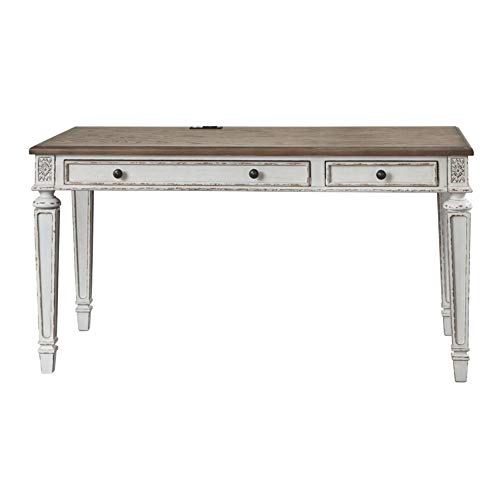 Signature Design by Ashley H743-34 Realyn Home Office Desk, White/Brown