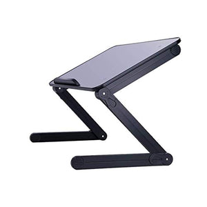 WPHPS Metal Folding Computer Desk, Lazy Laptop Table Lifting Multifunctional Folding Mobile Learning Bed Table