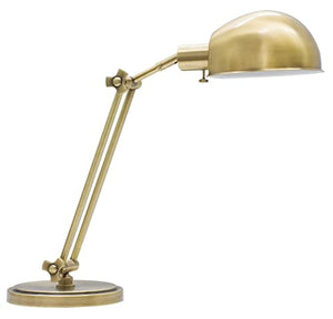 House of Troy Adjustable Desk Lamp, Antique Brass Finish, 24" x 8" x 16.25
