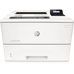 Hewlett Packard Laserjet Pro M501 dn Monochrome Laser Printer (J8H61A) with Power Strip Surge Protector and Electronics Basket Microfiber Cleaning Cloth