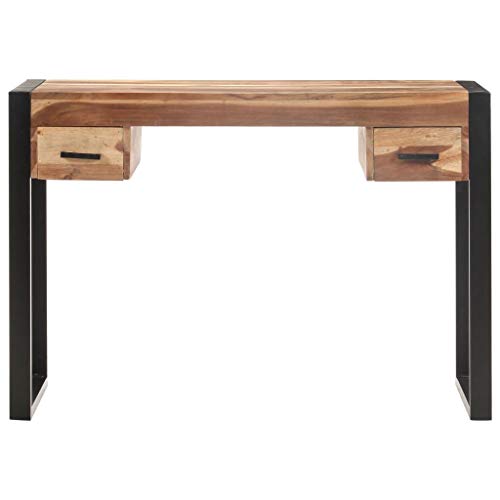 Computer Desk 43.3” Workstation Office Desk Computer Table Study Writing Desk for Office Home, with Leg Bars,Industrial Style