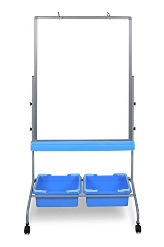 Offex Classroom Chart Stand with Storage Bins