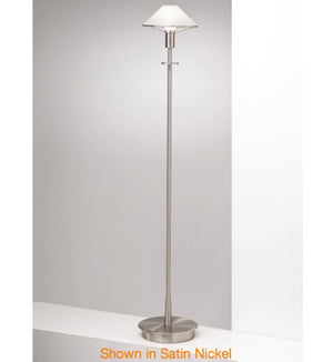 Holtkotter 6515 SN SW One Light Floor Lamp, Satin Nickel Finish with Satin White Glass