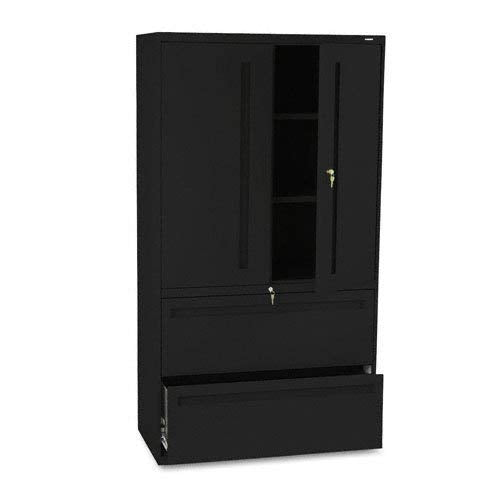 HON Brigade 700 Series Lateral File Cabinet, 36" Wide, Black - H795LS