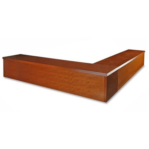 Lorell LLR88004 Reception Counter Desk, 70" x 81" x 13", Cherry