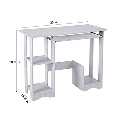 Computer Folding Table Modern Computer Desk Minimalist Study Writing Desk Laptop Study Table for Home, Office, Workstation, Bedroom Office Desk