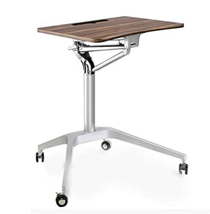 SMSOM Mobile Standing Desk, Rolling Laptop Sit Stand Desk, Height Adjustable - Home Office Workstation