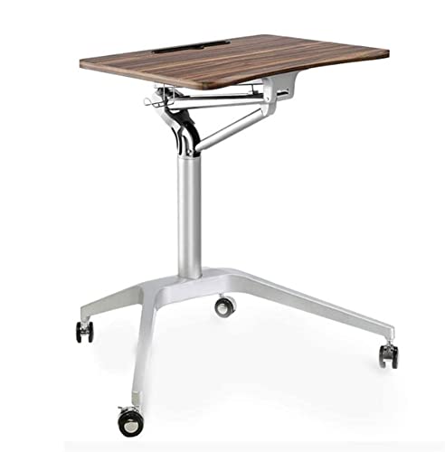SMSOM Mobile Standing Desk, Rolling Laptop Sit Stand Desk, Height Adjustable - Home Office Workstation