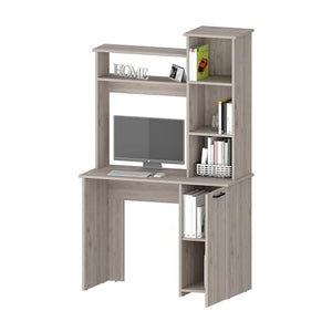 INLIFE Rumford Computer Desk with Hutch and 3-Tier Storage Shelves,591