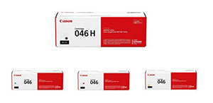 Canon 046 Toner Cartridge Set - High Yield Black and Standard Yield Cyan, Magenta and Yellow - 1247C001, 1248C001, 1249C001, 1254C001