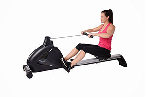 Avari A350-700 Stamina Programmable Magnetic Exercise Rower, 81" L x 20" W x 24.5" H, Black/Silver