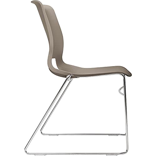 HON Motivate Seating High-Density Stacking Chair, Shadow/Chrome, 4/Carton