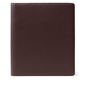Leatherology Brown Padfolio & 3-Ring Binder with Interior Zippered Pocket for Tablet