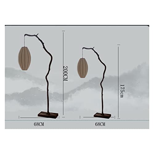 EESHHA Floor Lamp - Modern Rustic Vintage Style Tree Branches Chinese Study Atmosphere Lantern Fishing (Excluding Light Source)