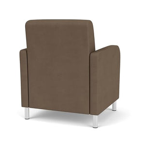 Lesro Siena Brown Polyurethane Lounge Reception Guest Chair