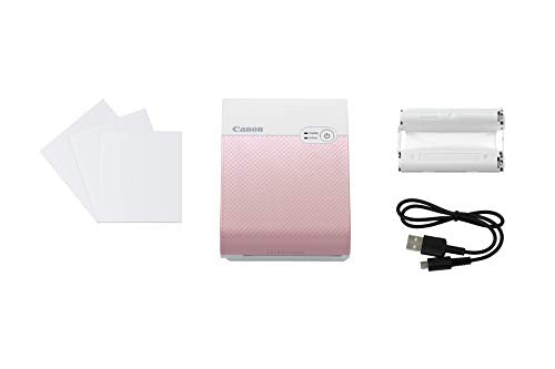 Canon SELPHY QX10 Portable Square Photo Printer for iPhone or Android, Pink