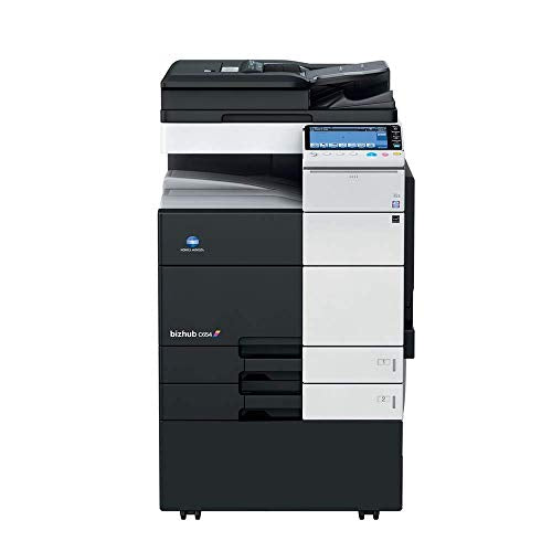 Konica Minolta BizHub C754 Tabloid/Ledger-Size Color Laser Multi-Function Copier - 75ppm, Copy, Print, Scan, Auto Duplex, Network, 2 Trays, 1800x600 DPI, Cabinet (Renewed)