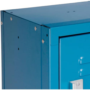 Global Industrial Six Tier Locker, 12x15x12, 18 Door, Blue - Ready To Assemble