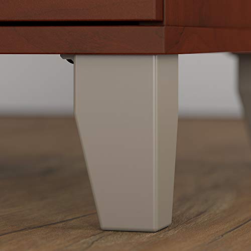 Bush Furniture Somerset 60W Office Desk with Lateral File Cabinet and 5 Shelf Bookcase in Hansen Cherry