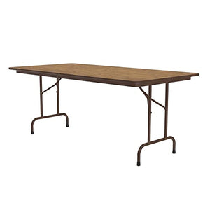 Correll Rectangular TFL Commercial Folding Table, 36"x96", Medium Oak